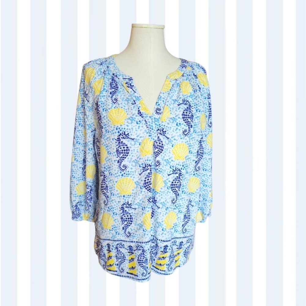 Women's Crown and Ivy seahorse tunic peasant bohemian size large